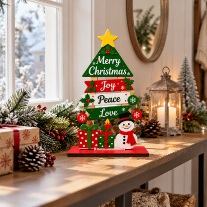 🌟Christmas Tree Snowman Tabletop Décor | Festive Holiday Tabletop Ornament | Merry Christmas Desktop Decoration | Winter Home Accent