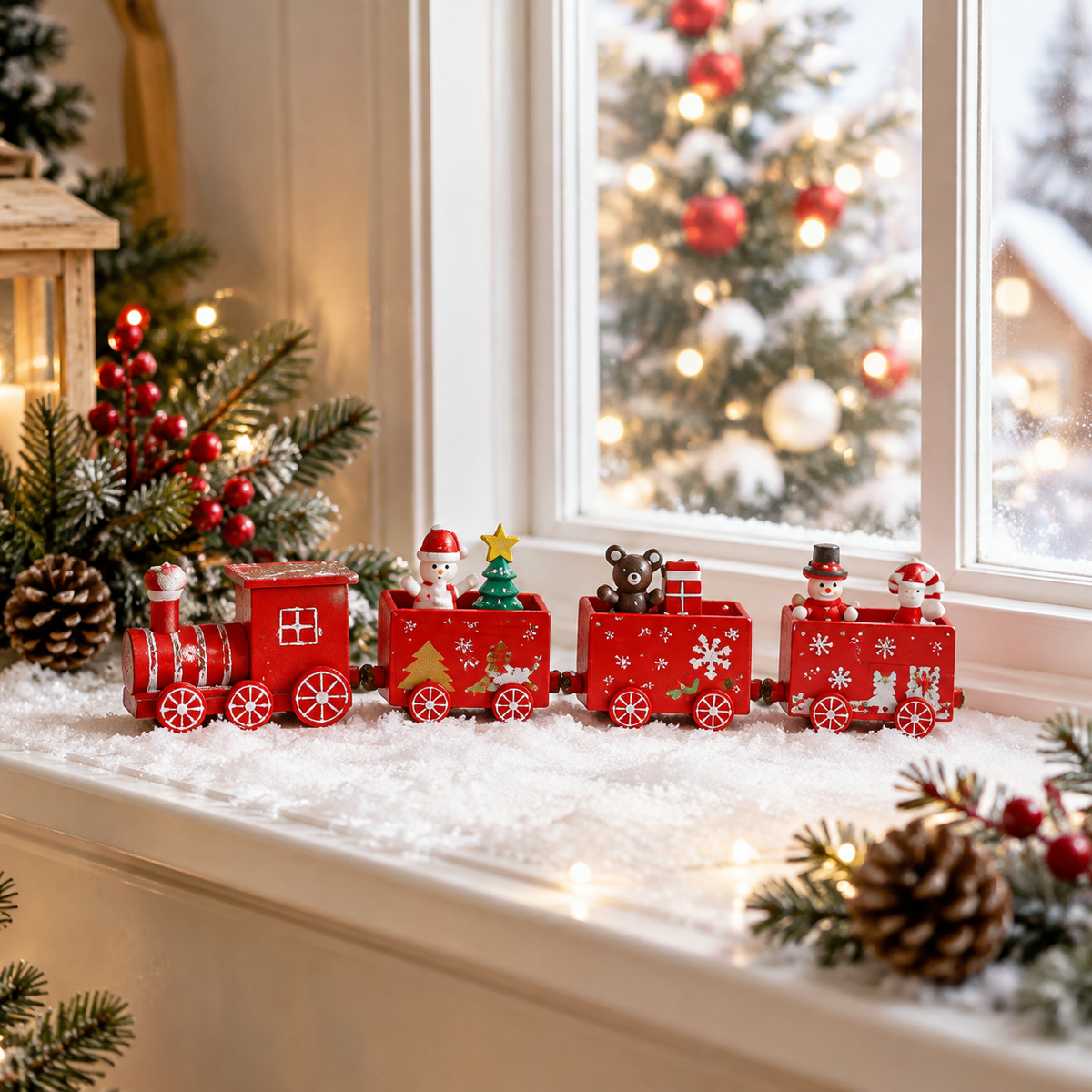 🚂Christmas Train Decoration | Holiday Train Figurine | Festive Tabletop Christmas Decor