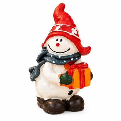 ⛄ Christmas Snowman Ceramic Figurine | Holiday Snowman Decor | Festive Tabletop Christmas Decoration