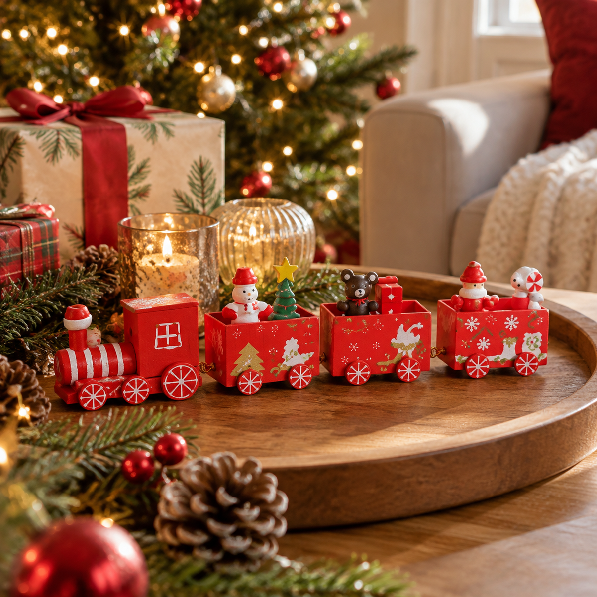 🚂Christmas Train Decoration | Holiday Train Figurine | Festive Tabletop Christmas Decor