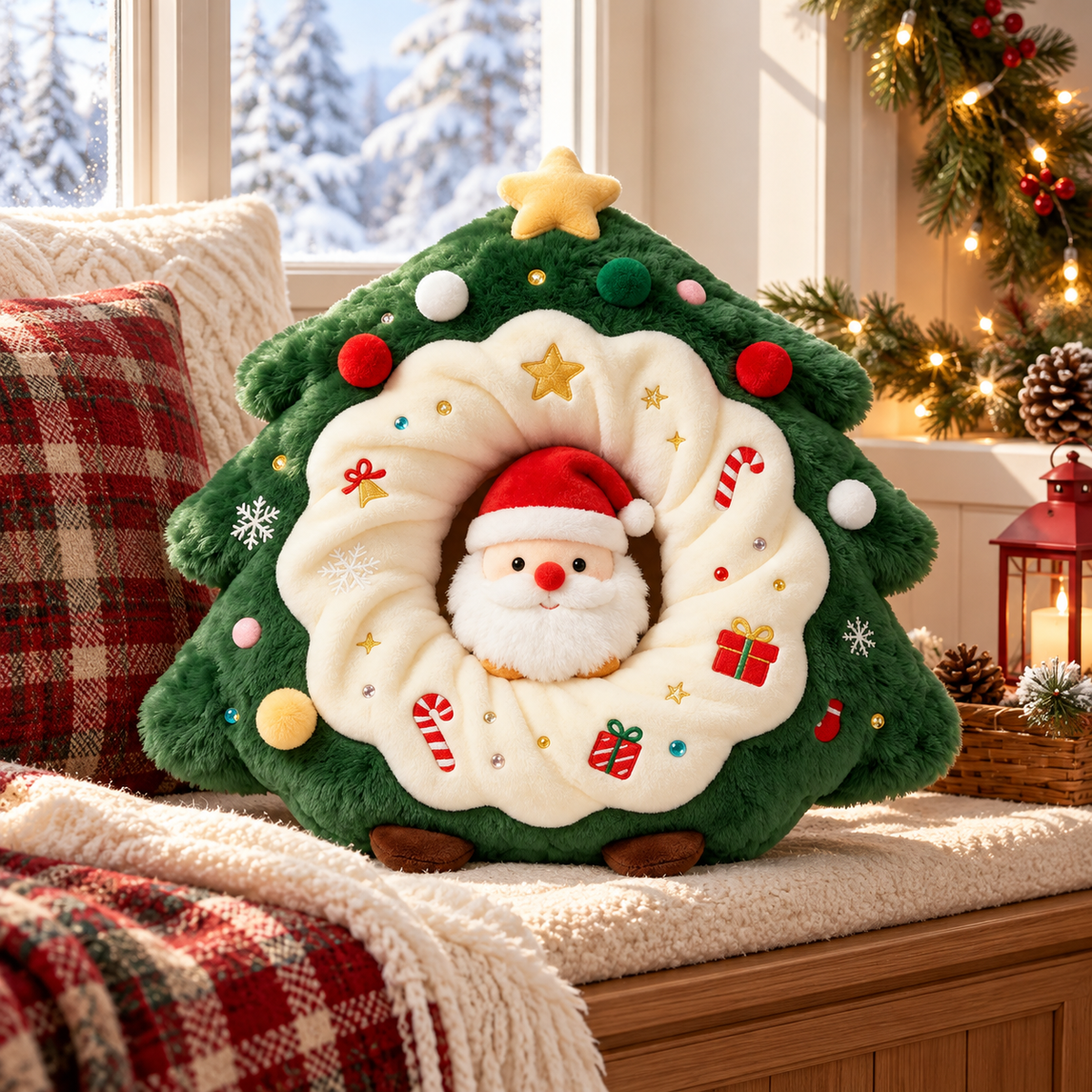 🎄 Christmas Tree Santa Plush Toy | Santa Claus Tree Plush | Cute Holiday Christmas Decoration