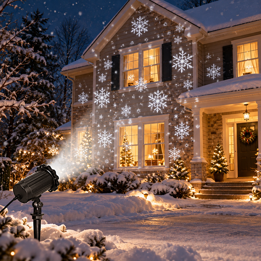 ❄️ Snowflake Window Projector Light | Christmas Window Lights | Holiday Snowflake Projector