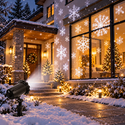 ❄️ Snowflake Window Projector Light | Christmas Window Lights | Holiday Snowflake Projector