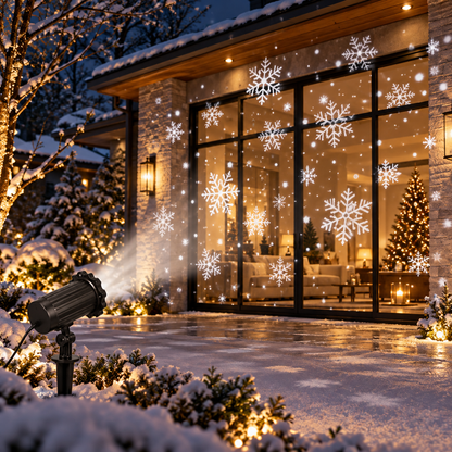 ❄️ Snowflake Window Projector Light | Christmas Window Lights | Holiday Snowflake Projector