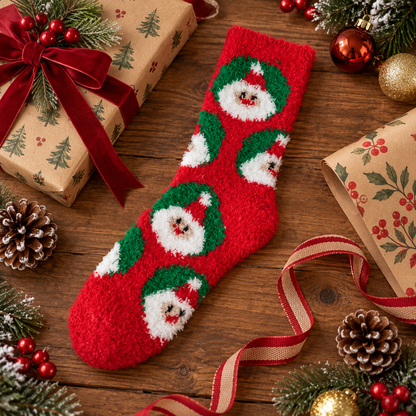 🎄 Christmas Stocking | Santa Claus Holiday Stocking | Festive Christmas Fireplace & Mantel Décor
