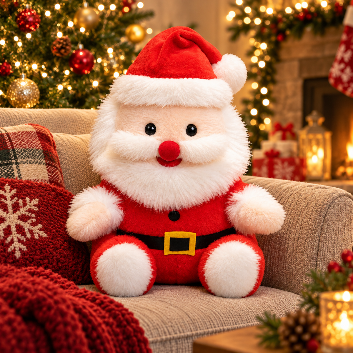 🎅 Christmas Santa Plush Toy | Cute Santa Claus Stuffed Doll | Soft Holiday Christmas Decoration