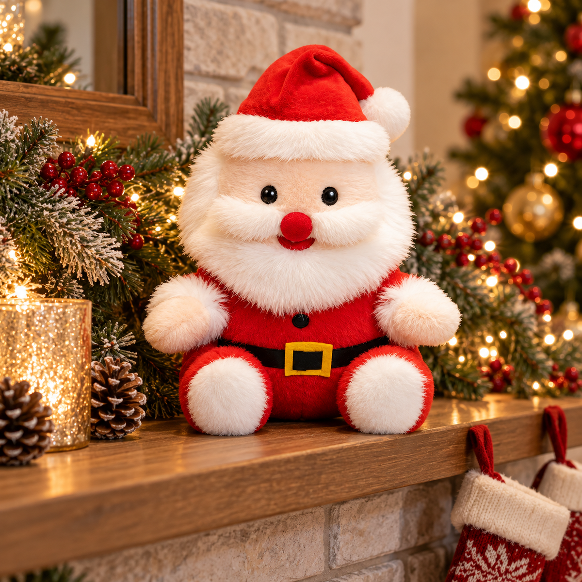🎅 Christmas Santa Plush Toy | Cute Santa Claus Stuffed Doll | Soft Holiday Christmas Decoration