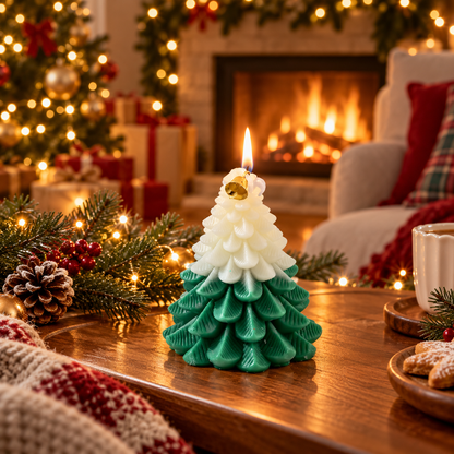 🎄 Christmas Tree Scented Candle | Decorative Holiday Candle | Festive Christmas Gift