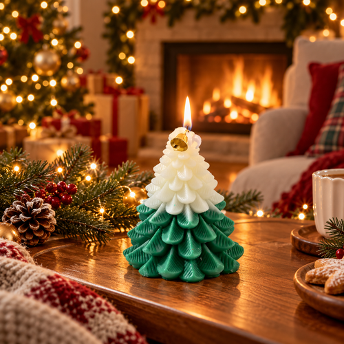 🎄 Christmas Tree Scented Candle | Decorative Holiday Candle | Festive Christmas Gift