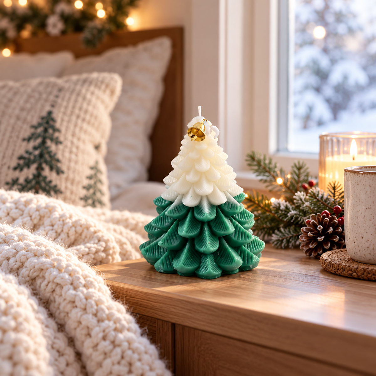 🎄 Christmas Tree Scented Candle | Decorative Holiday Candle | Festive Christmas Gift
