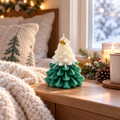 🎄 Christmas Tree Scented Candle | Decorative Holiday Candle | Festive Christmas Gift