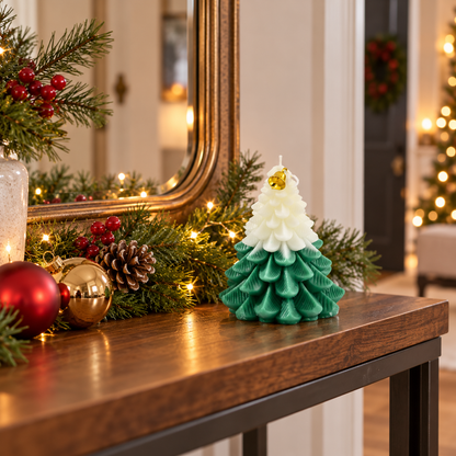 🎄 Christmas Tree Scented Candle | Decorative Holiday Candle | Festive Christmas Gift