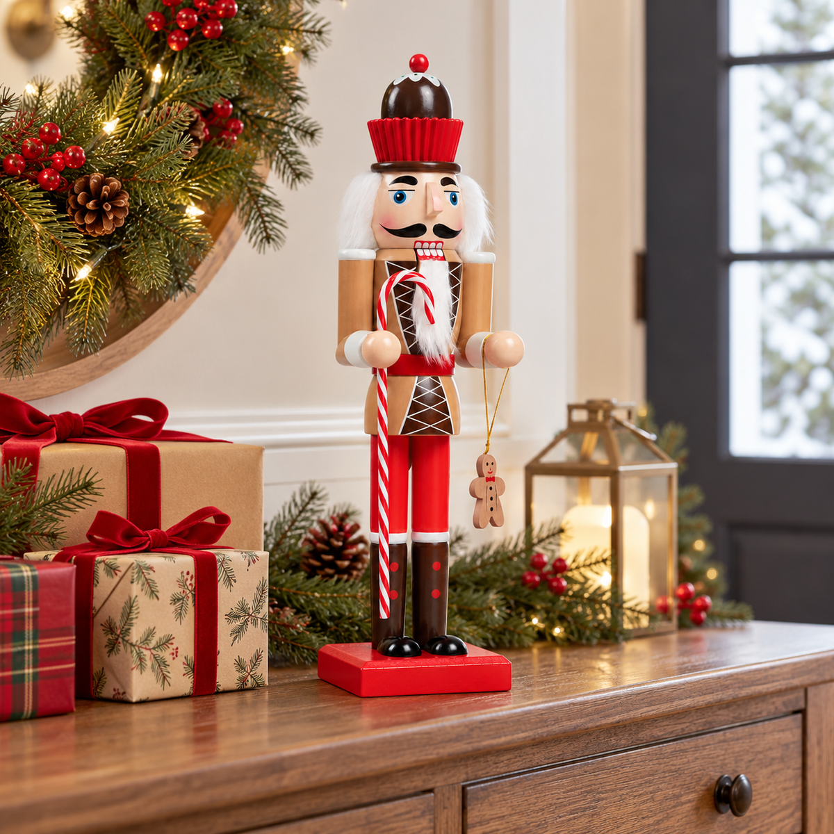 🎄 Christmas Nutcracker Soldier | Wooden Nutcracker Figurine | Classic Holiday Tabletop Décor