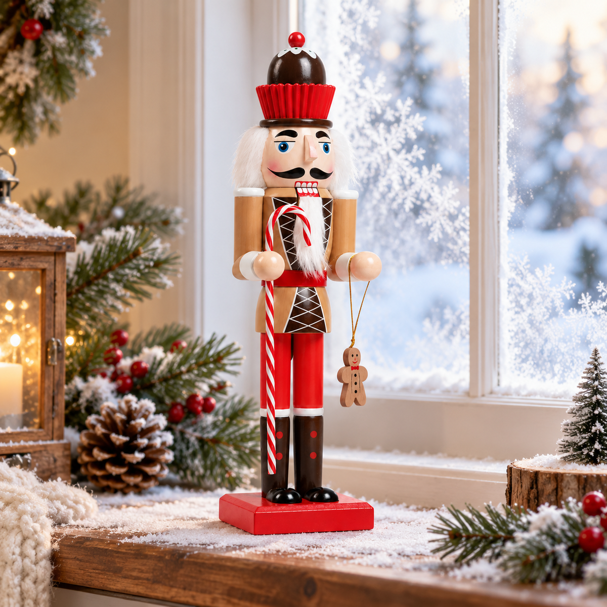 🎄 Christmas Nutcracker Soldier | Wooden Nutcracker Figurine | Classic Holiday Tabletop Décor