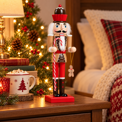 🎄 Christmas Nutcracker Soldier | Wooden Nutcracker Figurine | Classic Holiday Tabletop Décor