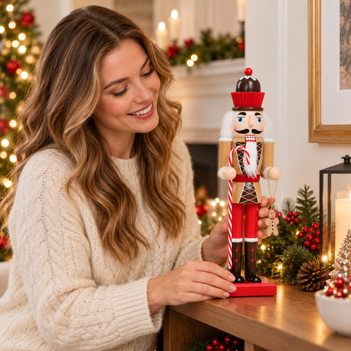 🎄 Christmas Nutcracker Soldier | Wooden Nutcracker Figurine | Classic Holiday Tabletop Décor