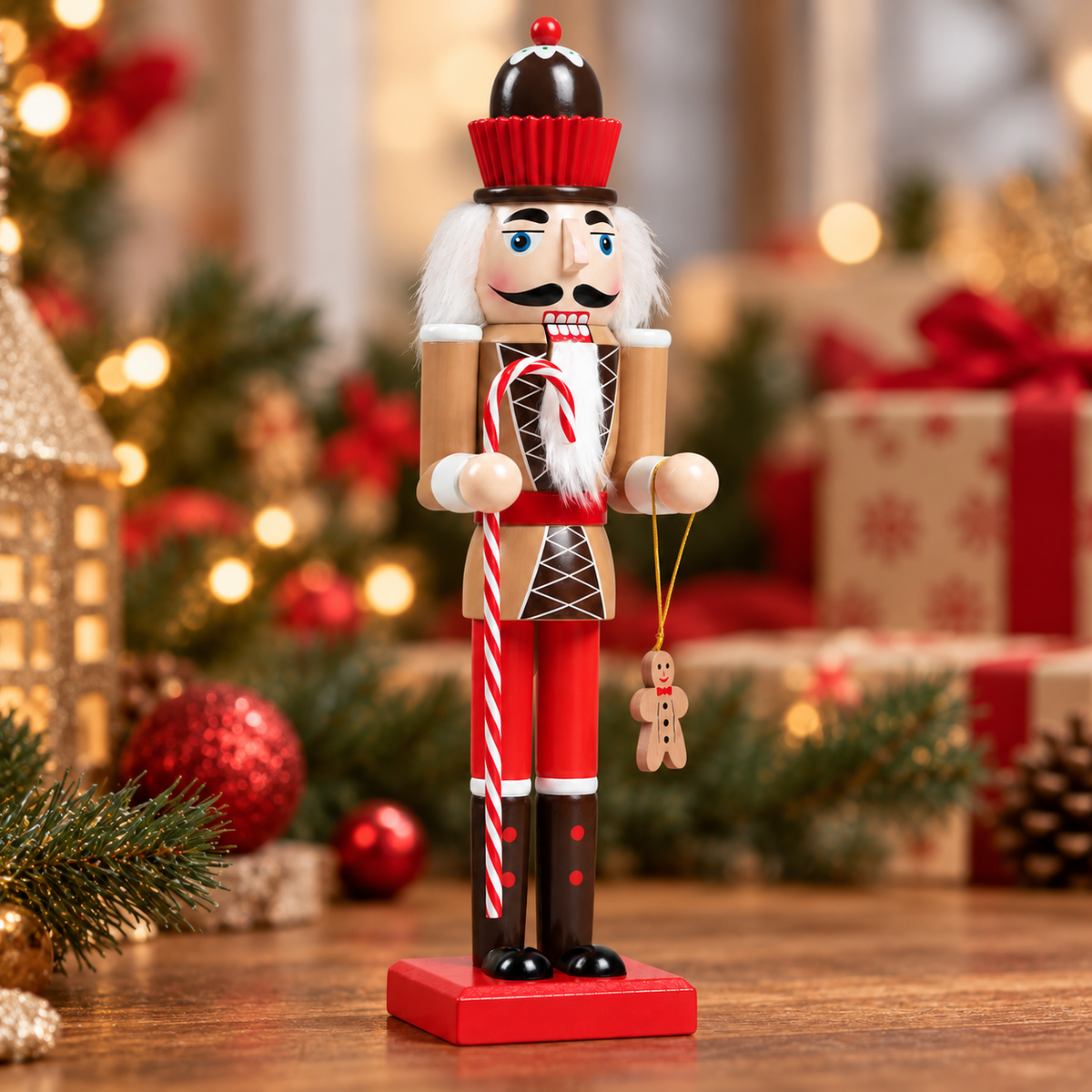 🎄 Christmas Nutcracker Soldier | Wooden Nutcracker Figurine | Classic Holiday Tabletop Décor