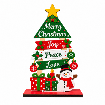🌟Christmas Tree Snowman Tabletop Décor | Festive Holiday Tabletop Ornament | Merry Christmas Desktop Decoration | Winter Home Accent