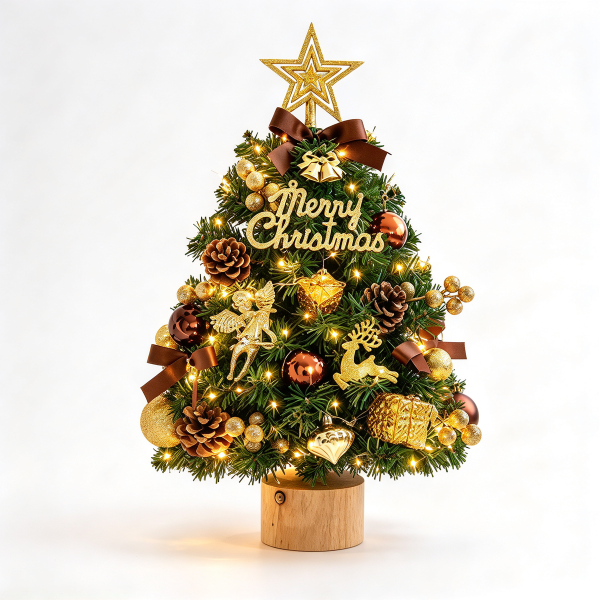 🎄 Christmas Tabletop Tree | Mini Christmas Tree with Lights | Festive Holiday Table Décor